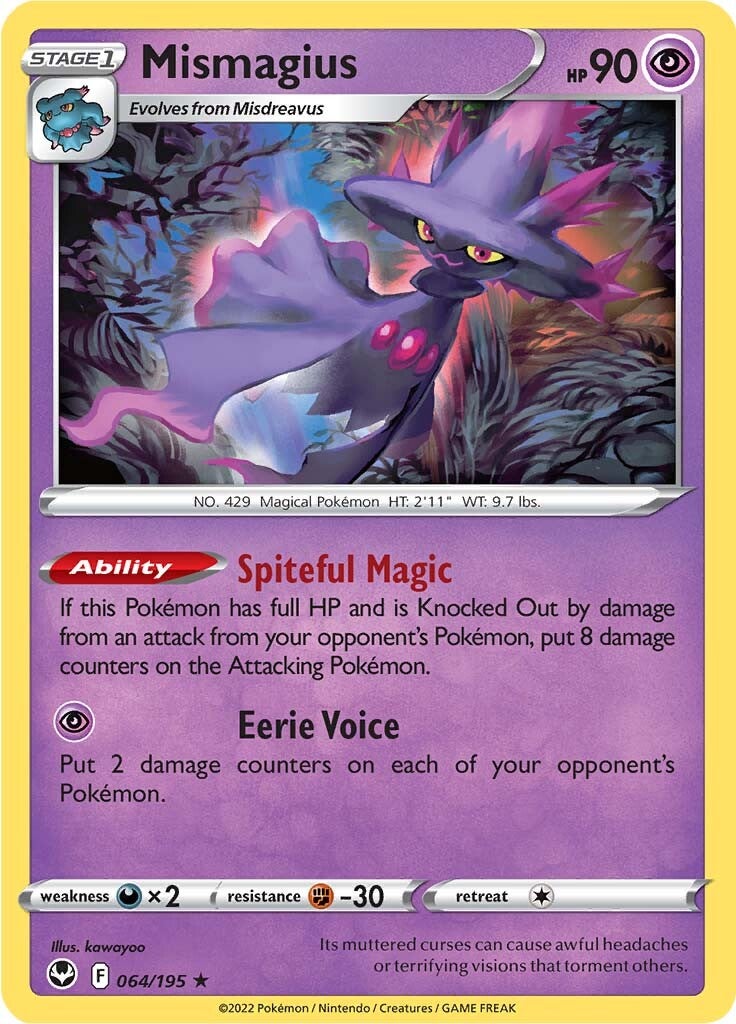 Mismagius (064/195) [Sword & Shield: Silver Tempest] | Deep Dive Games St. Marys