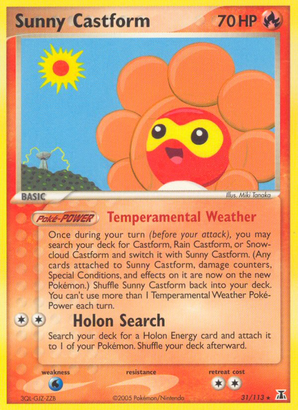 Sunny Castform (31/113) [EX: Delta Species] | Deep Dive Games St. Marys