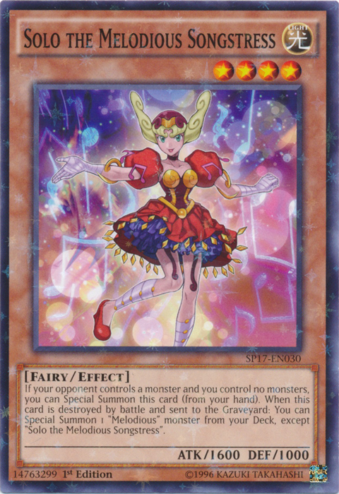 Solo the Melodious Songstress [SP17-EN030] Starfoil Rare | Deep Dive Games St. Marys