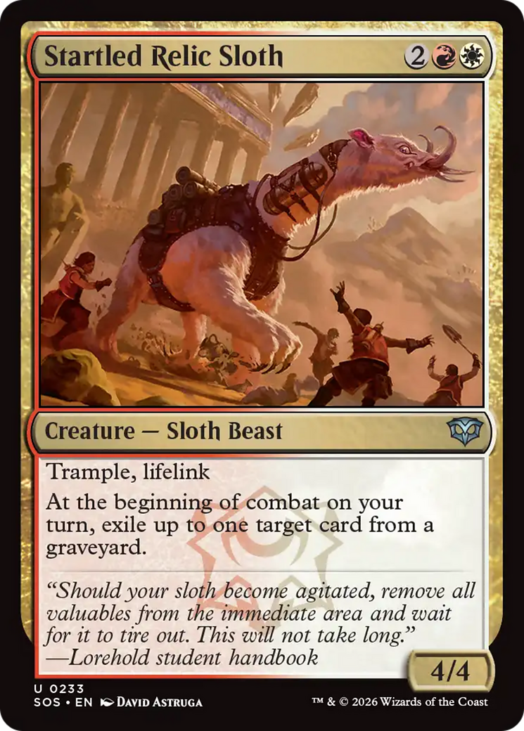 Startled Relic Sloth [Secrets of Strixhaven] | Deep Dive Games St. Marys