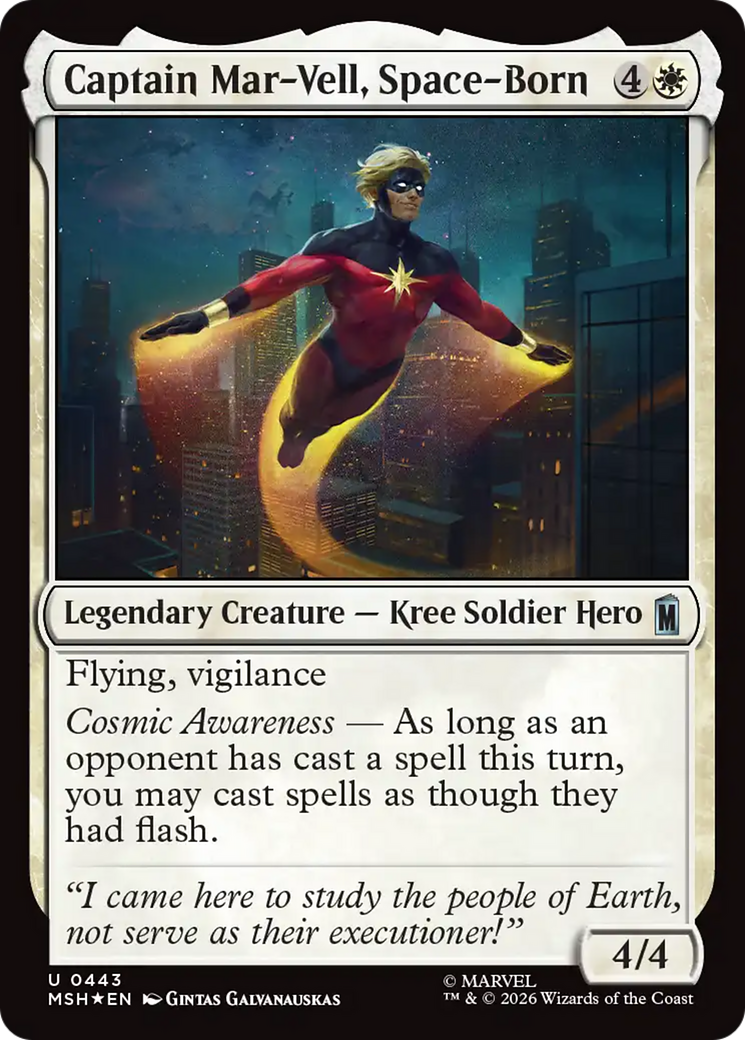 Captain Mar-Vell, Space-Born (Surge Foil) [Marvel Super Heroes] | Deep Dive Games St. Marys