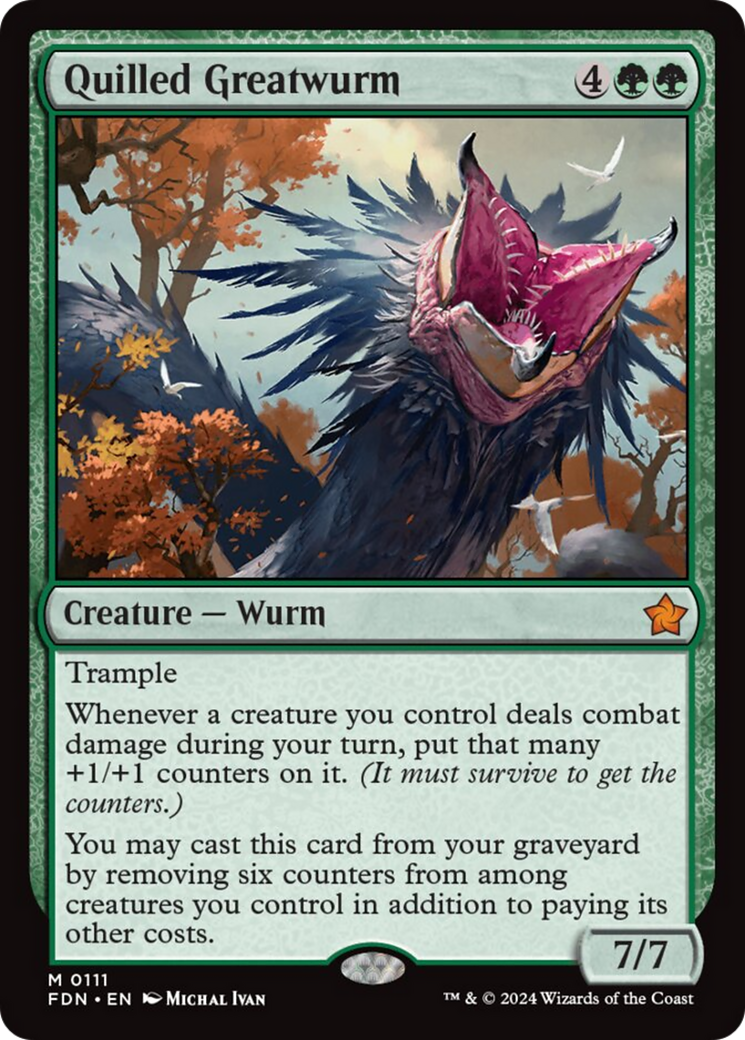 Quilled Greatwurm [Foundations] | Deep Dive Games St. Marys