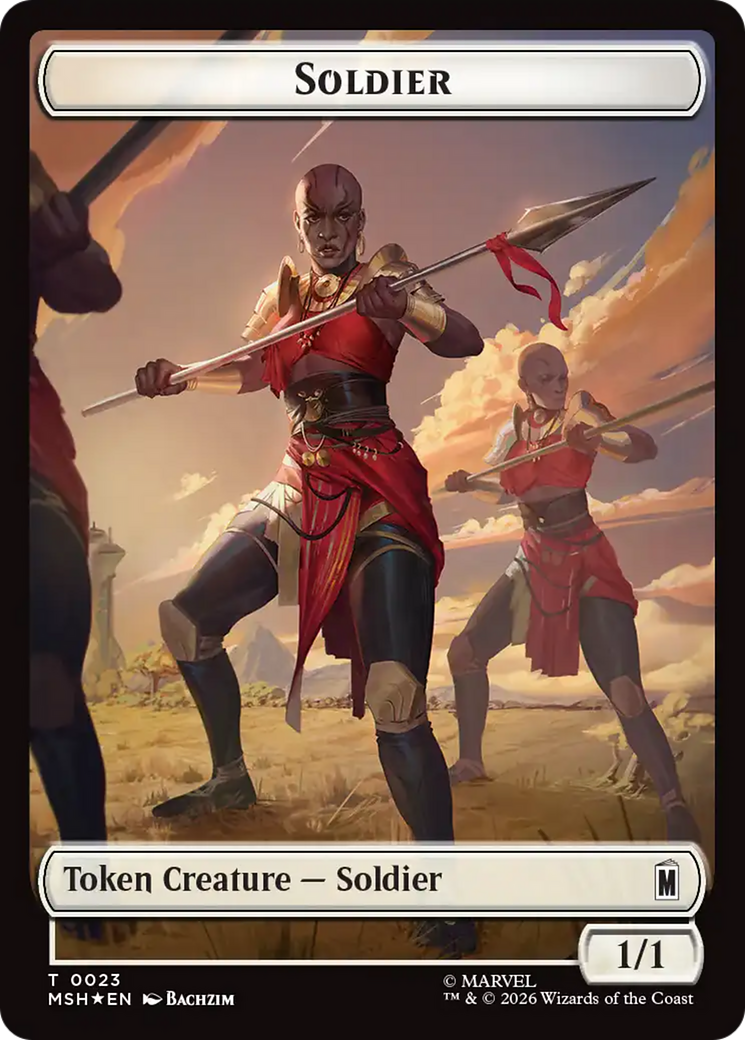 Goat // Soldier Double-Sided Token (Surge Foil) [Marvel Super Heroes Commander Tokens] | Deep Dive Games St. Marys