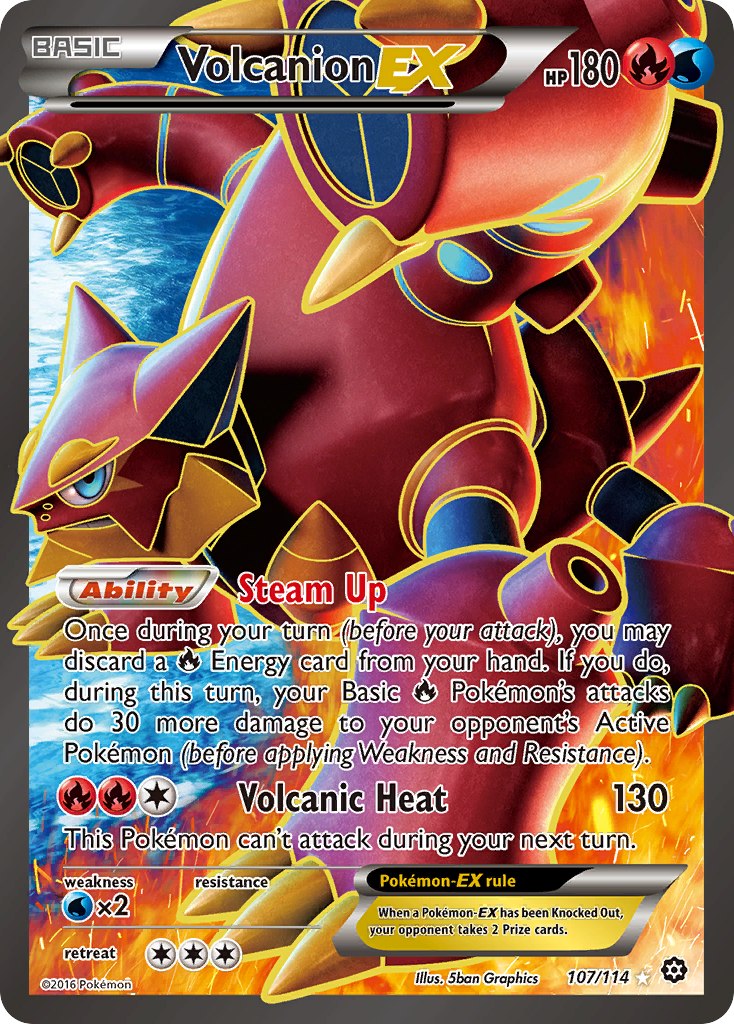 Volcanion EX (107/114) [XY: Steam Siege] | Deep Dive Games St. Marys