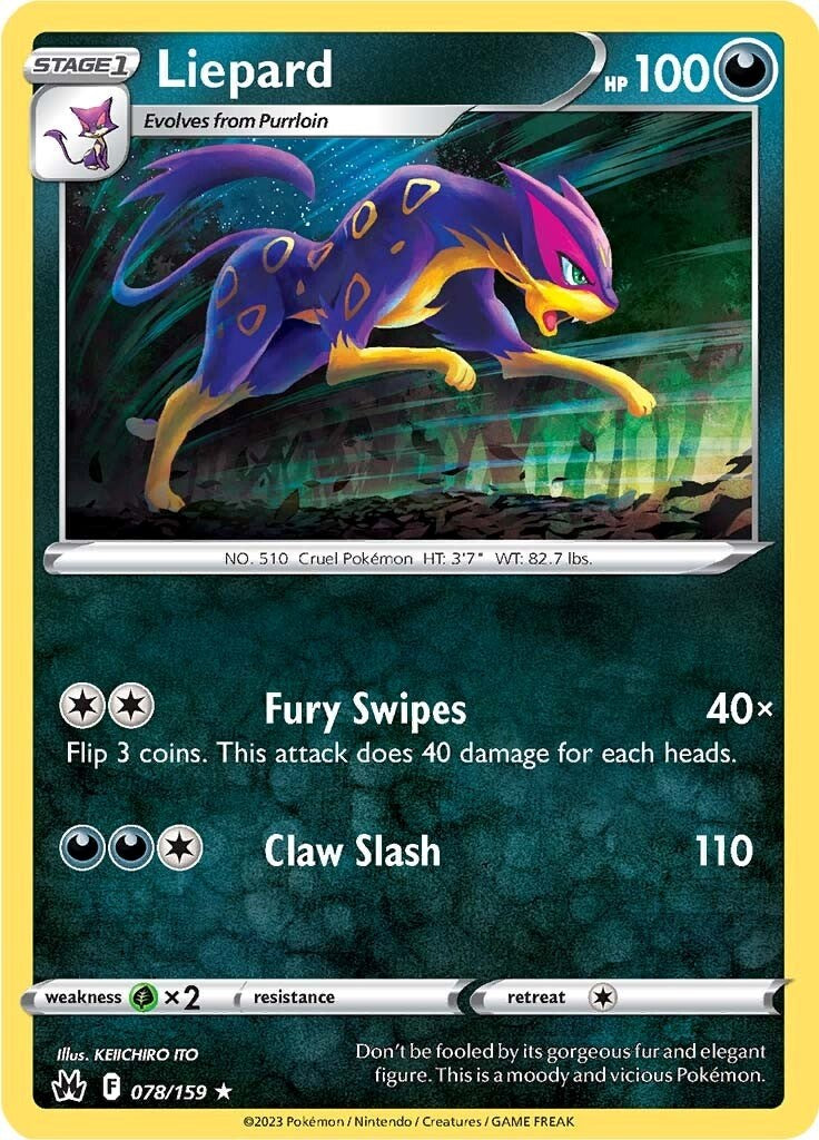 Liepard (078/159) [Sword & Shield: Crown Zenith] | Deep Dive Games St. Marys
