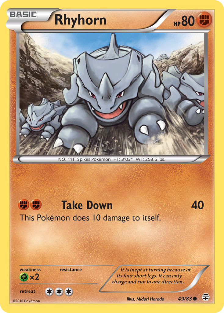 Rhyhorn (49/83) [XY: Generations] | Deep Dive Games St. Marys