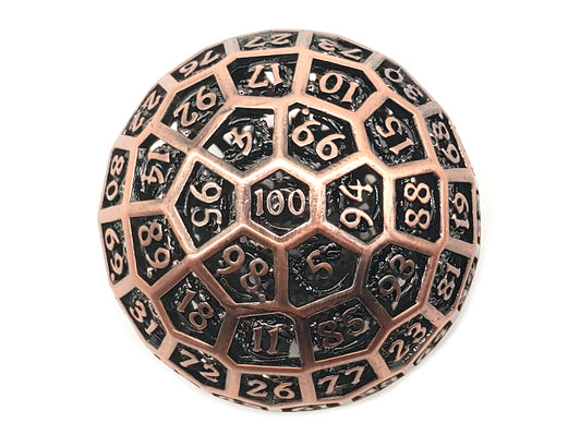 Old School Dice D100 50mm Hollow - Dragon's Head - Spectral | Deep Dive Games St. Marys