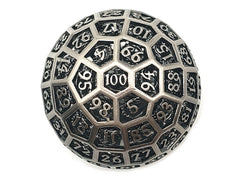 Old School Dice D100 50mm Hollow - Dragon's Head - Spectral | Deep Dive Games St. Marys