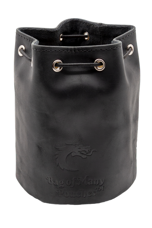 Old School Dice: Ultimate Bag of Many Pouches Dice Bag - Blue Leather | Deep Dive Games St. Marys
