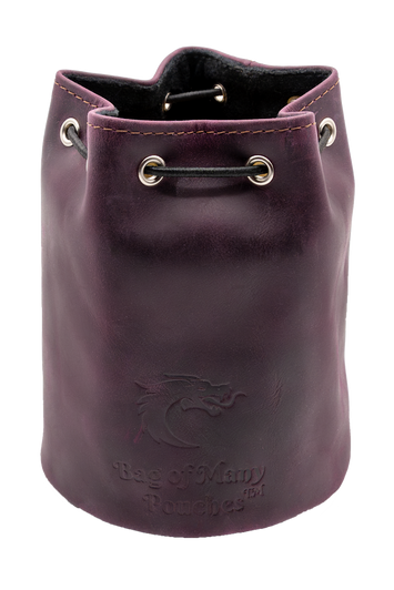 Old School Dice: Ultimate Bag of Many Pouches Dice Bag - Blue Leather | Deep Dive Games St. Marys