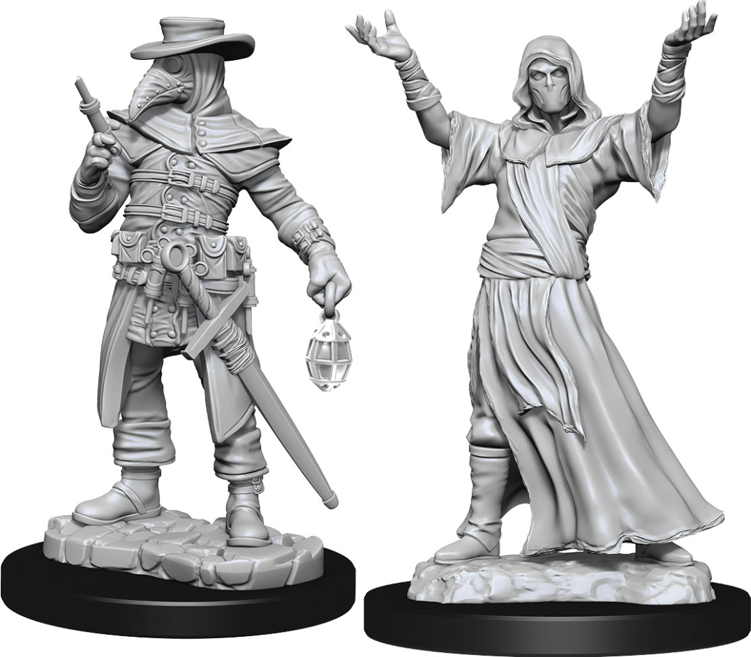 Deep Cuts Unpainted Miniatures: W15 Plague Doctory & Cultist | Deep Dive Games St. Marys