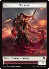 Soldier // Shark Double-Sided Token [Reality Fracture Commander Tokens] | Deep Dive Games St. Marys