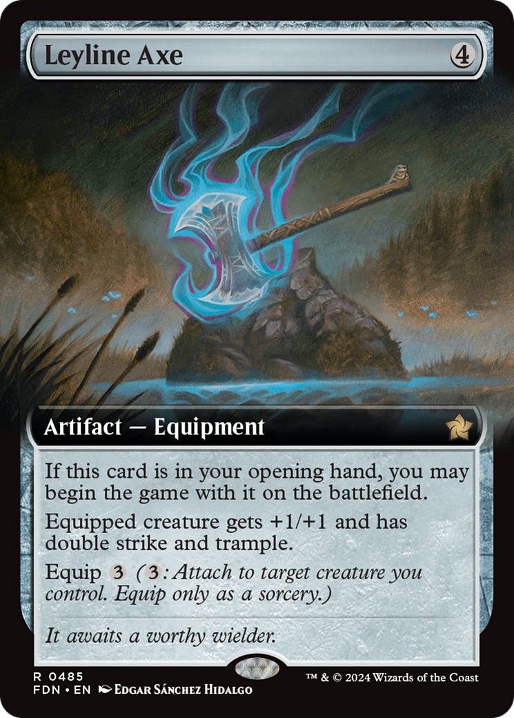 Leyline Axe (Extended Art) [Foundations] | Deep Dive Games St. Marys