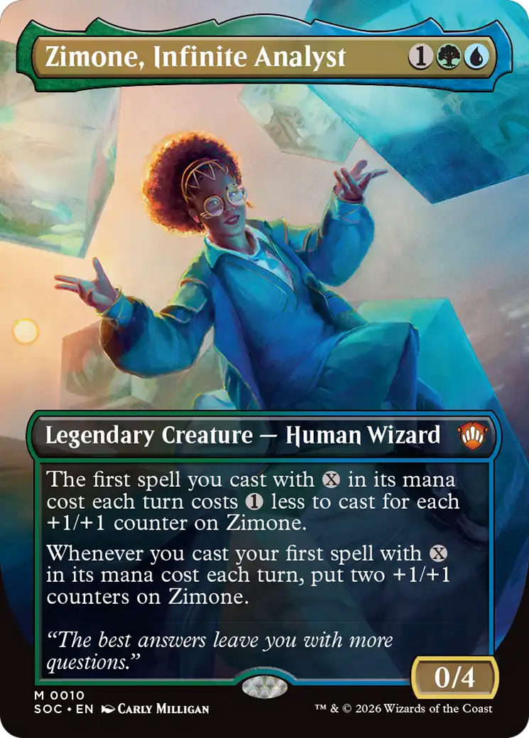 Zimone, Infinite Analyst (Borderless) [Secrets of Strixhaven Commander] | Deep Dive Games St. Marys
