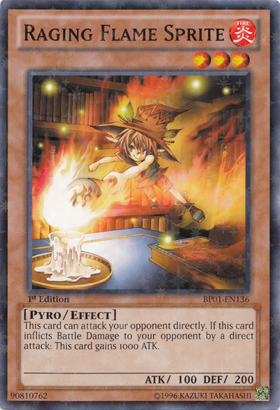 Raging Flame Sprite [BP01-EN136] Starfoil Rare | Deep Dive Games St. Marys
