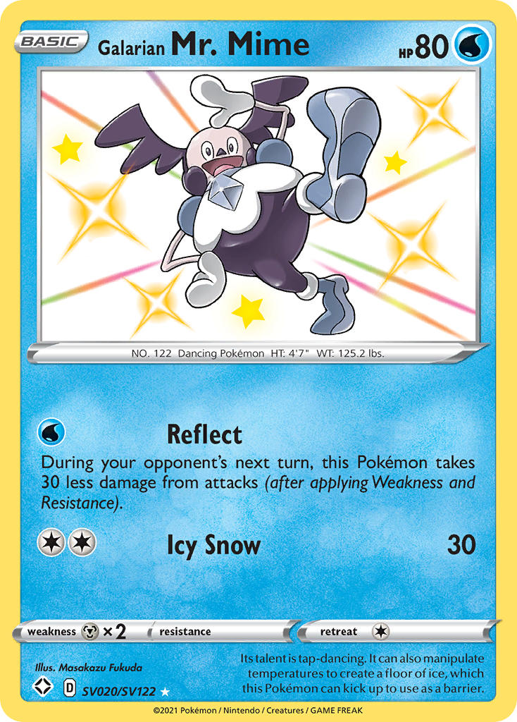 Galarian Mr. Mime (SV020/SV122) [Sword & Shield: Shining Fates] | Deep Dive Games St. Marys