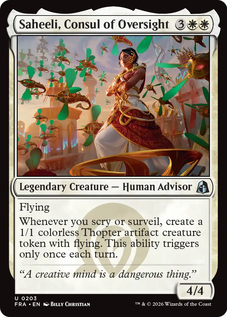 Saheeli, Consul of Oversight [Reality Fracture] | Deep Dive Games St. Marys