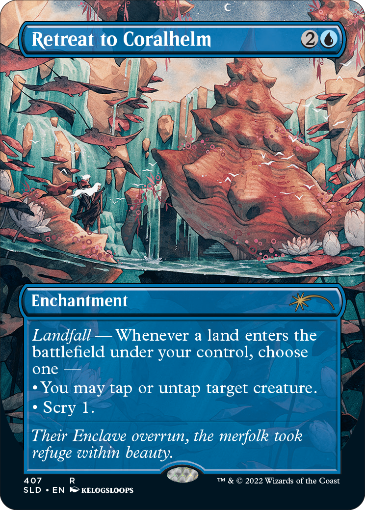 Retreat to Coralhelm (Borderless) [Secret Lair Drop Series] | Deep Dive Games St. Marys