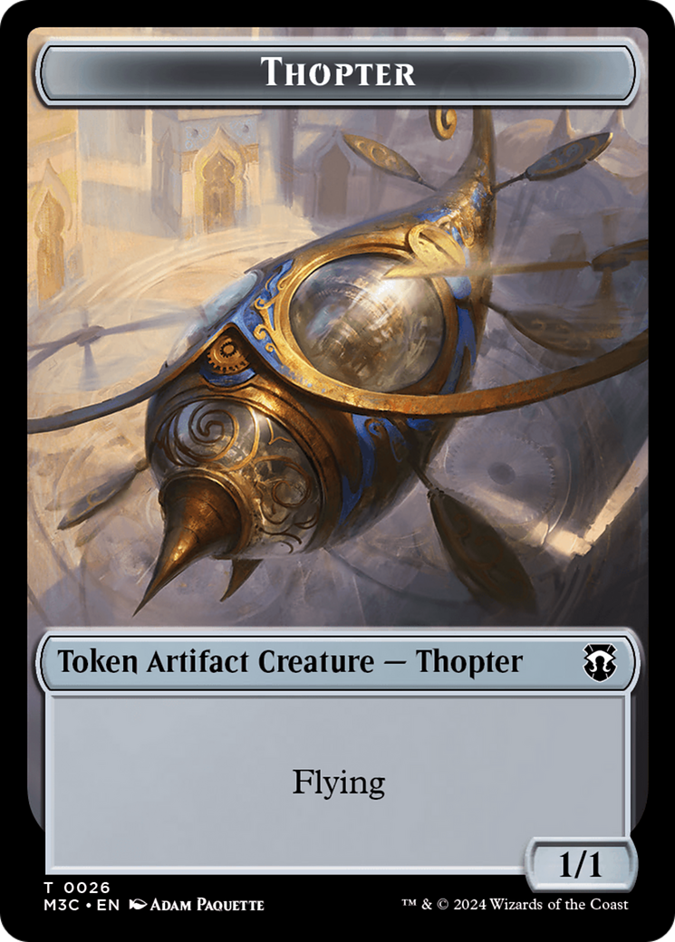 Aetherborn // Thopter Double-Sided Token [Modern Horizons 3 Commander Tokens] | Deep Dive Games St. Marys