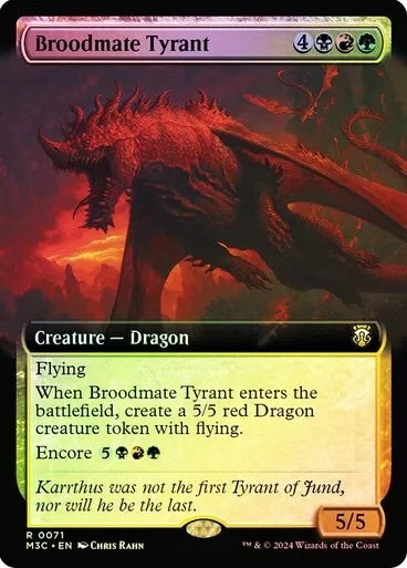 Broodmate Tyrant (Extended Art) (Ripple Foil) [Modern Horizons 3 Commander] | Deep Dive Games St. Marys
