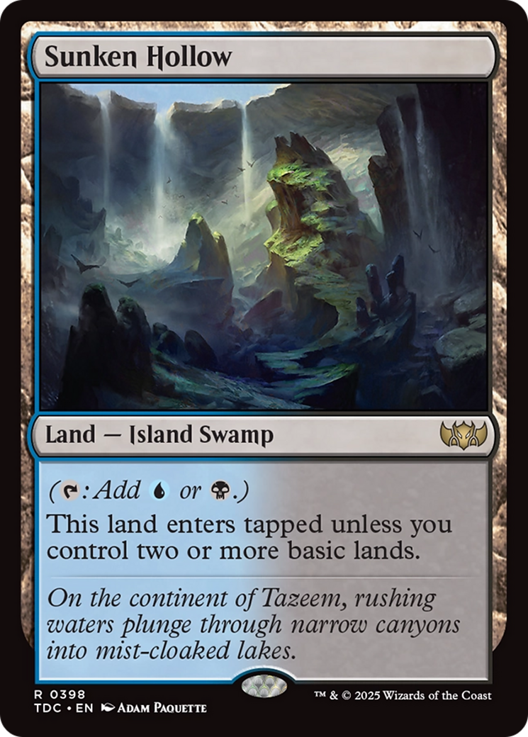 Sunken Hollow [Tarkir: Dragonstorm Commander] | Deep Dive Games St. Marys