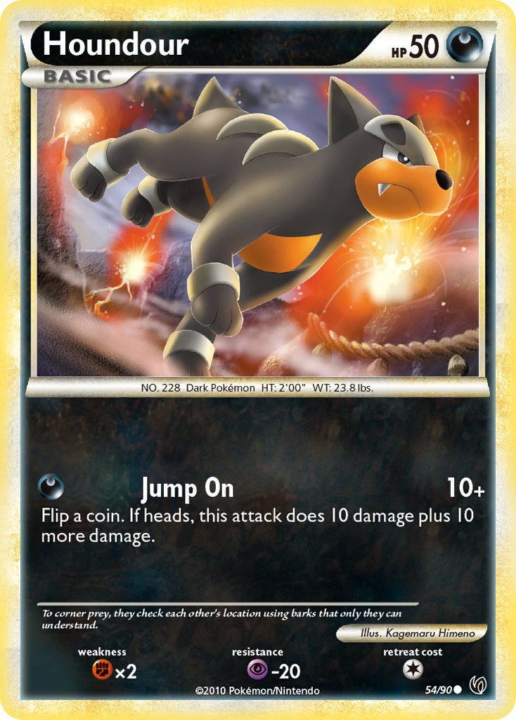 Houndour (54/90) [HeartGold & SoulSilver: Undaunted] | Deep Dive Games St. Marys