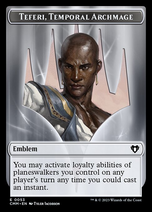Elemental (0024) // Emblem - Teferi, Temporal Archmage Double-Sided Token [Commander Masters Tokens] | Deep Dive Games St. Marys
