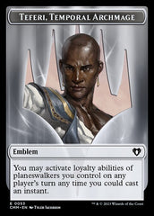 Elemental (0024) // Emblem - Teferi, Temporal Archmage Double-Sided Token [Commander Masters Tokens] | Deep Dive Games St. Marys