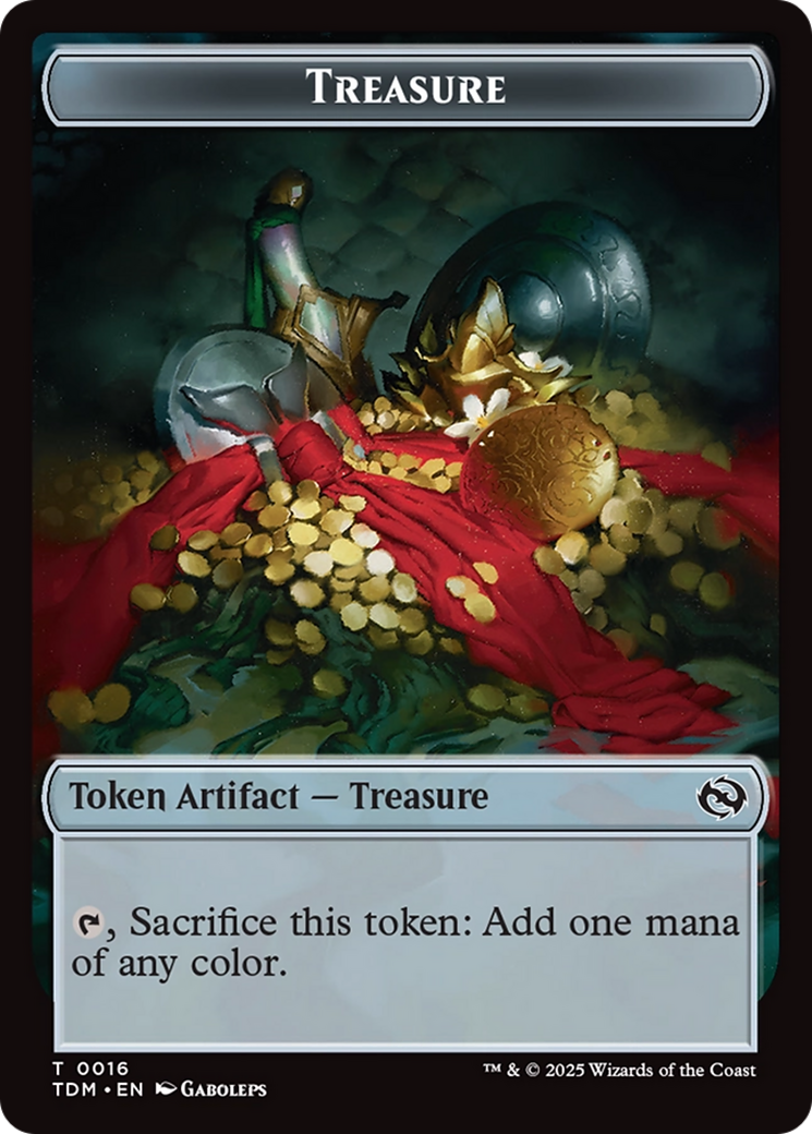 Zombie Druid // Treasure Double-Sided Token [Tarkir: Dragonstorm Tokens] | Deep Dive Games St. Marys