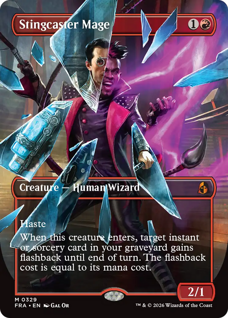 Stingcaster Mage (Borderless) [Reality Fracture] | Deep Dive Games St. Marys