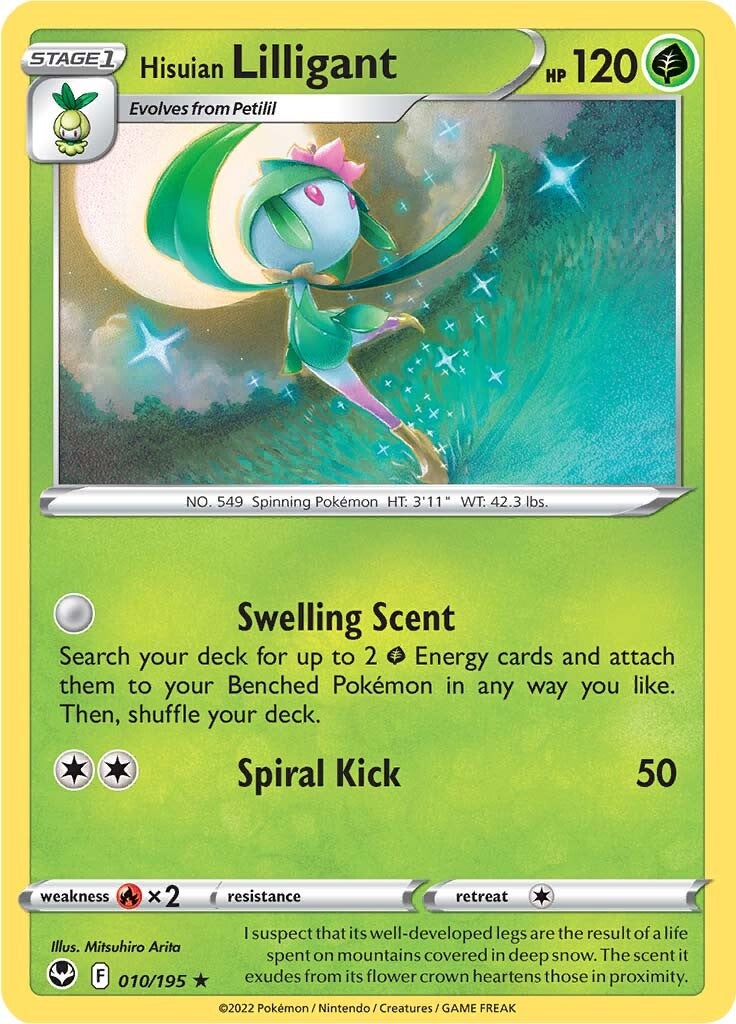 Hisuian Lilligant (010/195) [Sword & Shield: Silver Tempest] | Deep Dive Games St. Marys