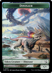 Warrior // Dinosaur Double-Sided Token [March of the Machine Tokens] | Deep Dive Games St. Marys