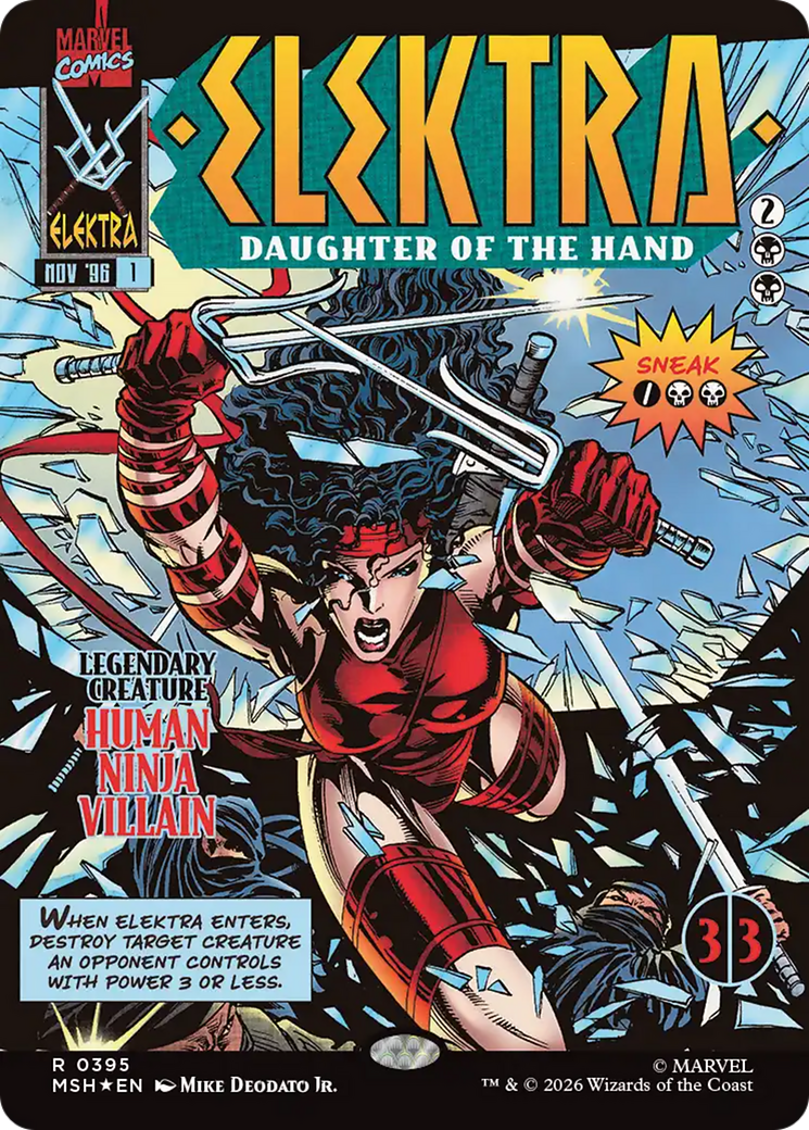 Elektra, Daughter of the Hand (Borderless) (0395) [Marvel Super Heroes] | Deep Dive Games St. Marys