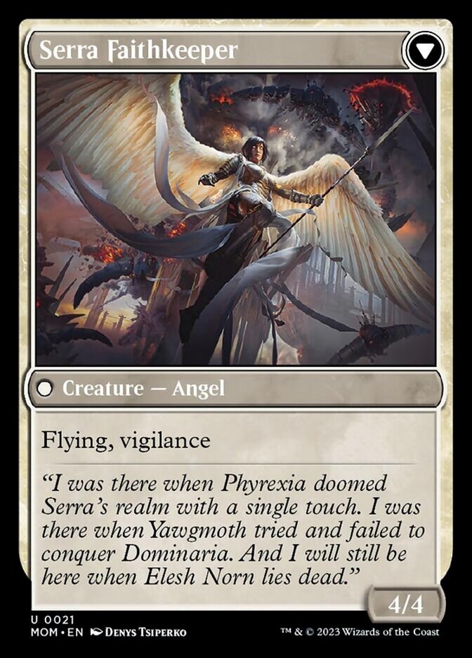 Invasion of Dominaria // Serra Faithkeeper [March of the Machine] | Deep Dive Games St. Marys