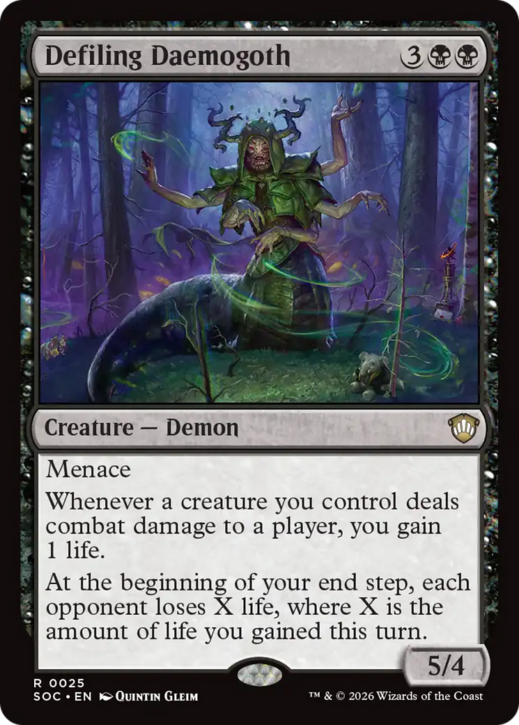 Defiling Daemogoth [Secrets of Strixhaven Commander] | Deep Dive Games St. Marys