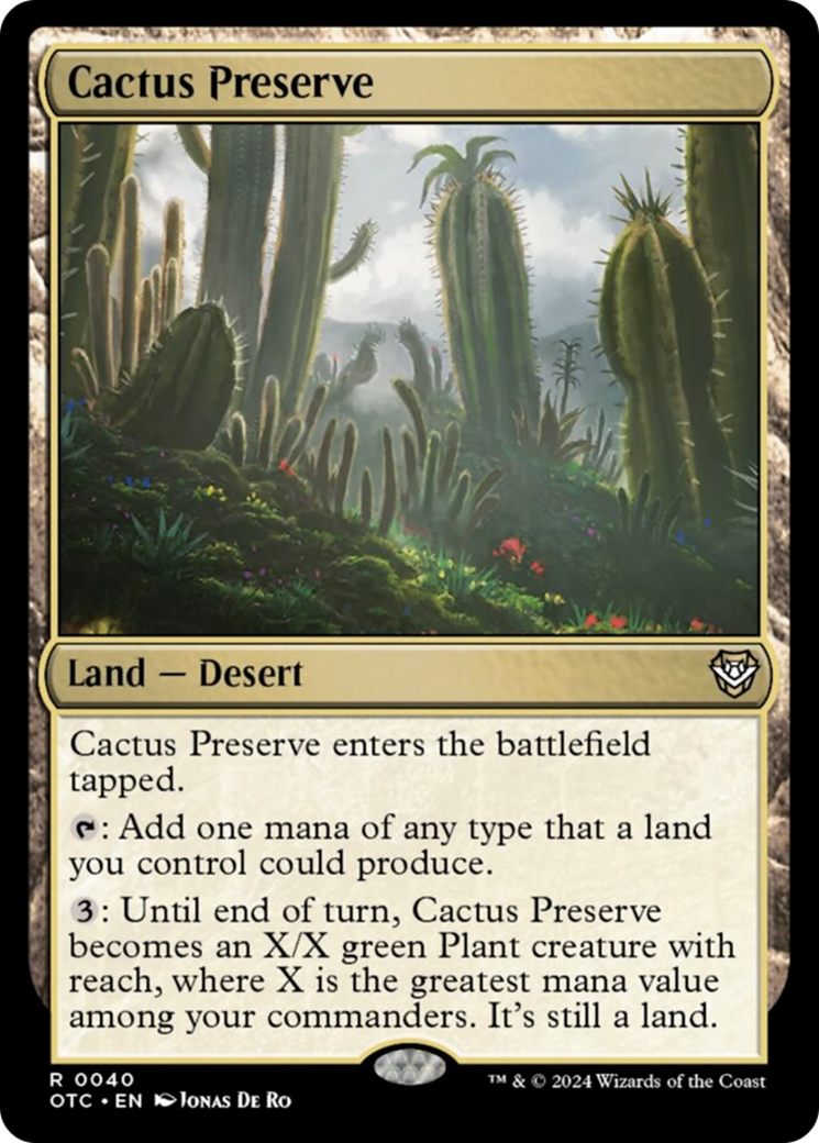 Cactus Preserve [Outlaws of Thunder Junction Commander] | Deep Dive Games St. Marys