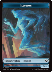 Spirit (0006) // Illusion Double-Sided Token [Secrets of Strixhaven Commander Tokens] | Deep Dive Games St. Marys