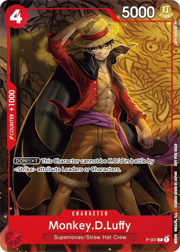 Monkey.D.Luffy (P-007) (Tournament Pack Vol. 1) [One Piece Promotion Cards] | Deep Dive Games St. Marys