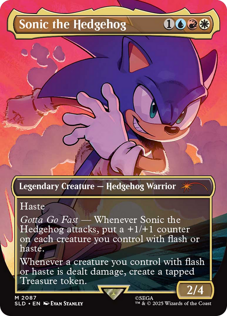 Sonic the Hedgehog (Rainbow Foil) [Secret Lair Drop Series] | Deep Dive Games St. Marys