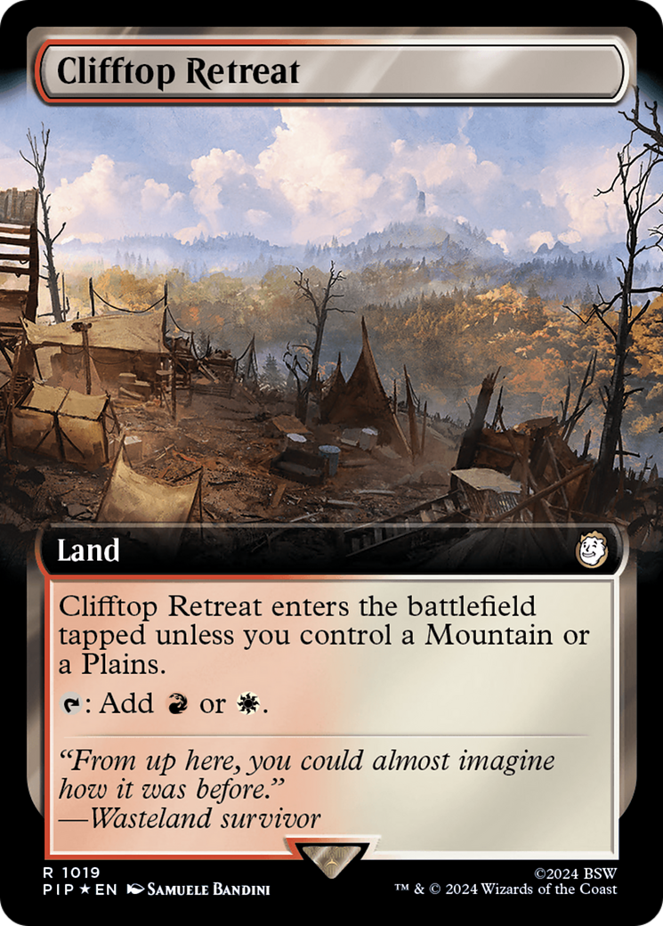 Clifftop Retreat (Extended Art) (Surge Foil) [Fallout] | Deep Dive Games St. Marys