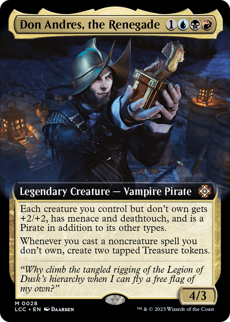Don Andres, the Renegade (Extended Art) [The Lost Caverns of Ixalan Commander] | Deep Dive Games St. Marys