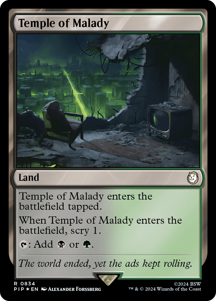 Temple of Malady (Surge Foil) [Fallout] | Deep Dive Games St. Marys