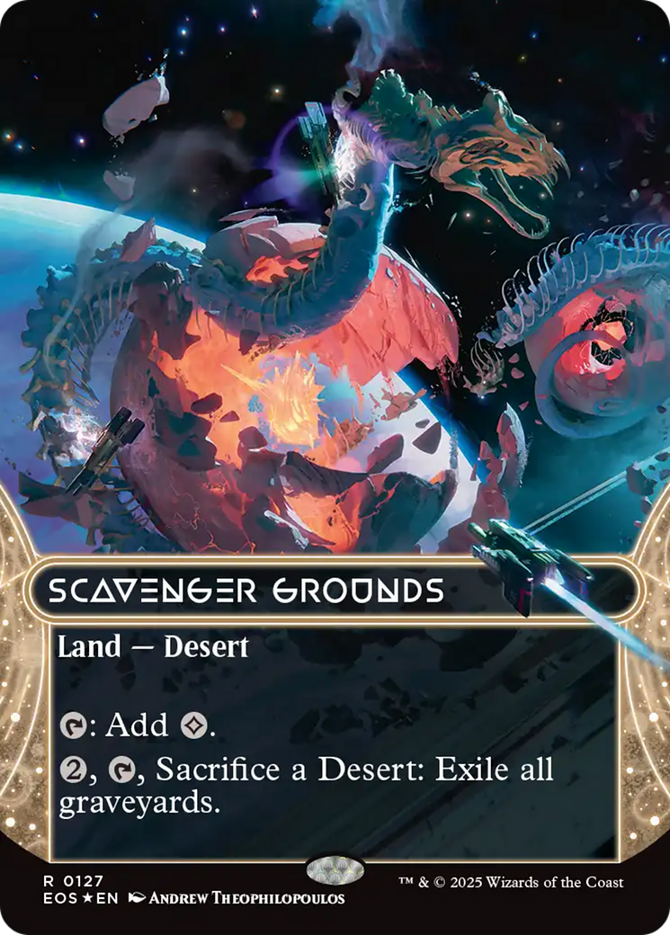 Scavenger Grounds (0127) (Borderless) (Galaxy Foil) [Edge of Eternities: Stellar Sights] | Deep Dive Games St. Marys