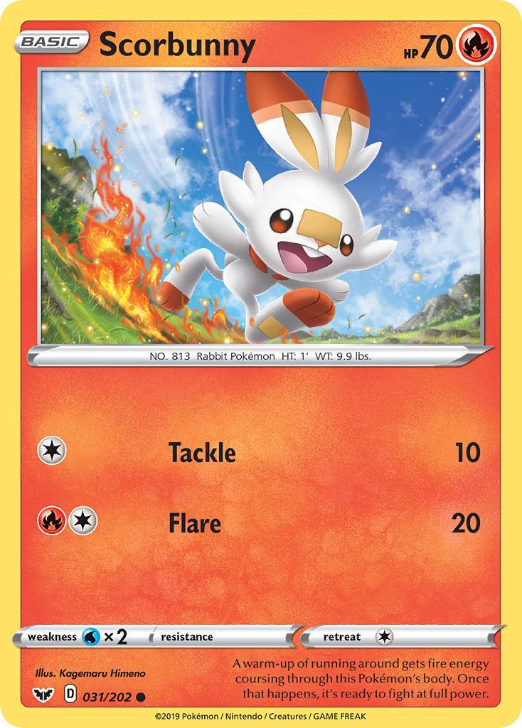 Scorbunny (031/202) [Sword & Shield: Base Set] | Deep Dive Games St. Marys