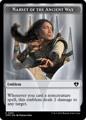 Narset of the Ancient Way Emblem // Wizard Double-Sided Token [Commander Masters Tokens] | Deep Dive Games St. Marys