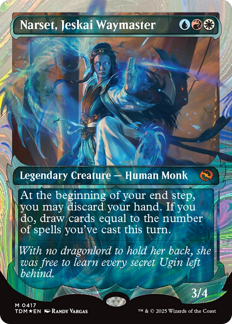 Narset, Jeskai Waymaster (Showcase) (Halo Foil) [Tarkir: Dragonstorm] | Deep Dive Games St. Marys
