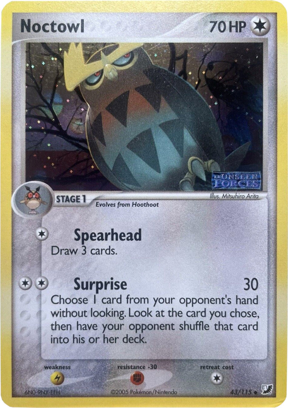 Noctowl (43/115) (Stamped) [EX: Unseen Forces] | Deep Dive Games St. Marys