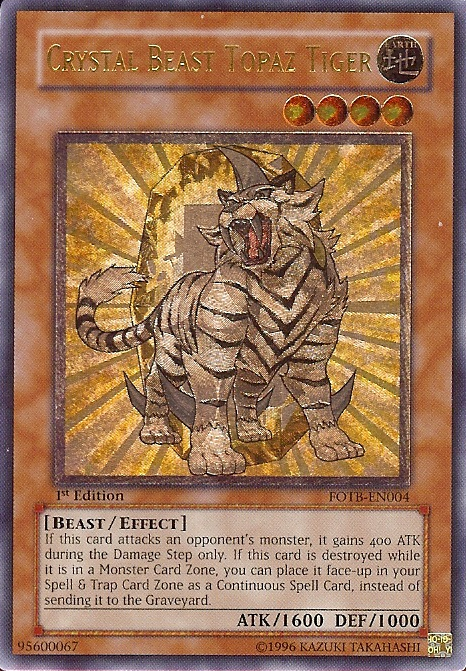 Crystal Beast Topaz Tiger [FOTB-EN004] Ultimate Rare | Deep Dive Games St. Marys