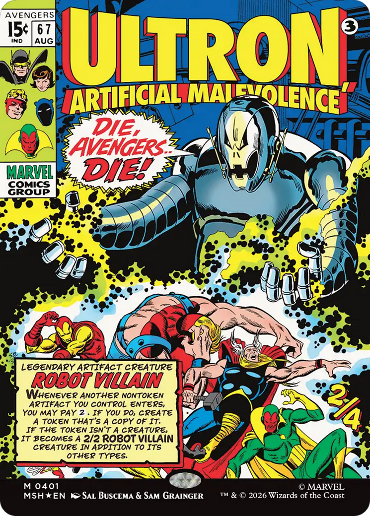 Ultron, Artificial Malevolence (Borderless) (0401) [Marvel Super Heroes] | Deep Dive Games St. Marys