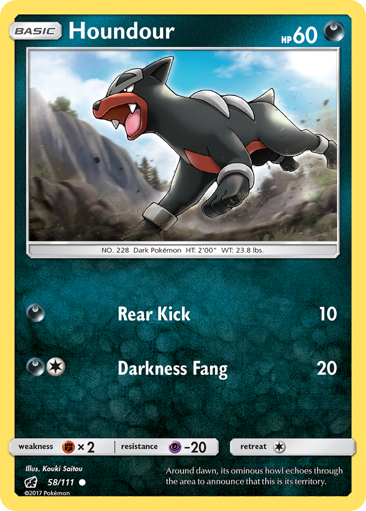 Houndour (58/111) [Sun & Moon: Crimson Invasion] | Deep Dive Games St. Marys